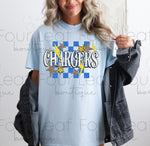 Load image into Gallery viewer, Chargers Glitz-FAUX GLITTER. SHORT SLEEVE.
