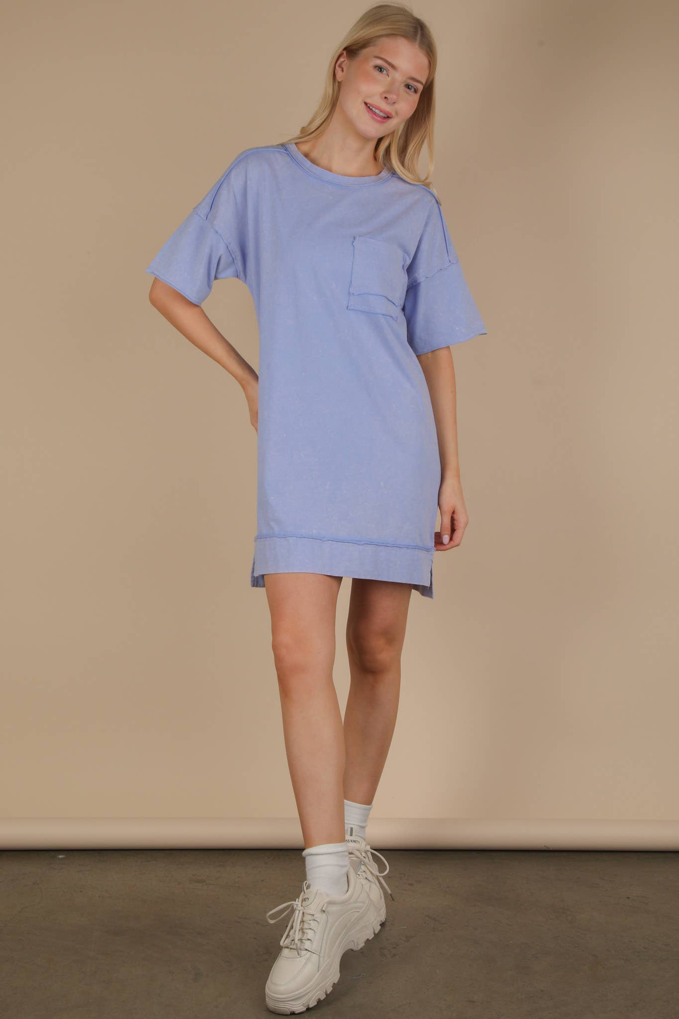 Oversized Mineral Dress- BLUE
