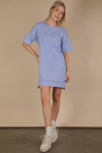 Oversized Mineral Dress- BLUE