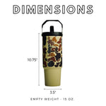 Load image into Gallery viewer, Hooch|Hog 30 oz Old School Camouflage Water Bottle
