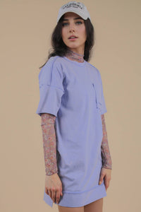 Oversized Mineral Dress- BLUE