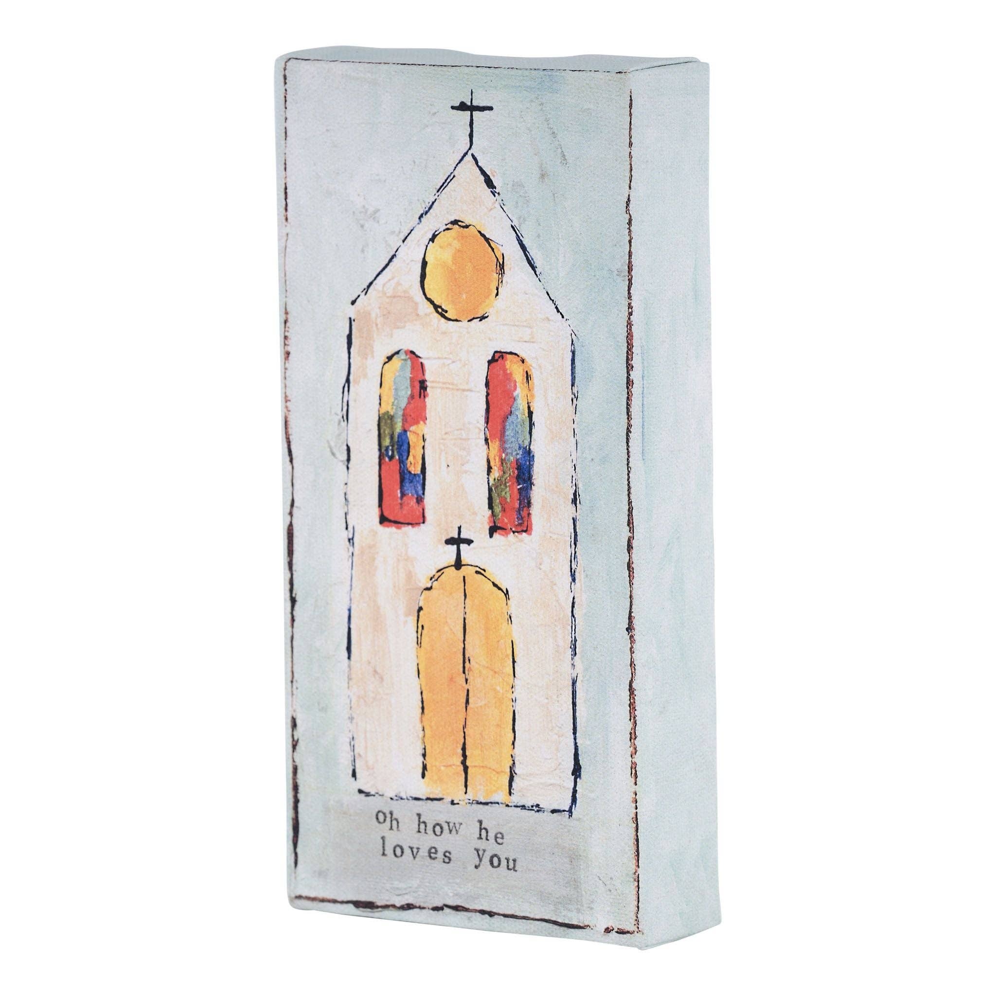 Oh How He Loves Us Church Canvas