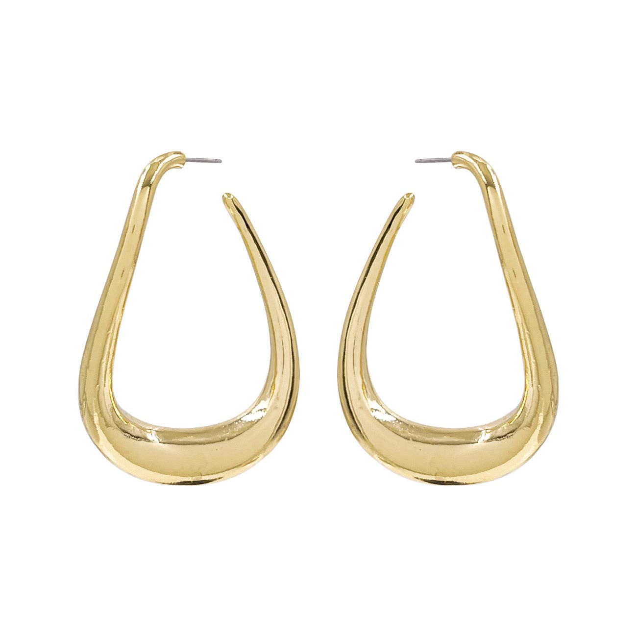 Gold Metal Hoop Earring