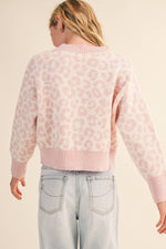Load image into Gallery viewer, TWEEN PINK LEOPARD SWEATER
