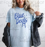 Load image into Gallery viewer, Blue Devils Bow Tshirt
