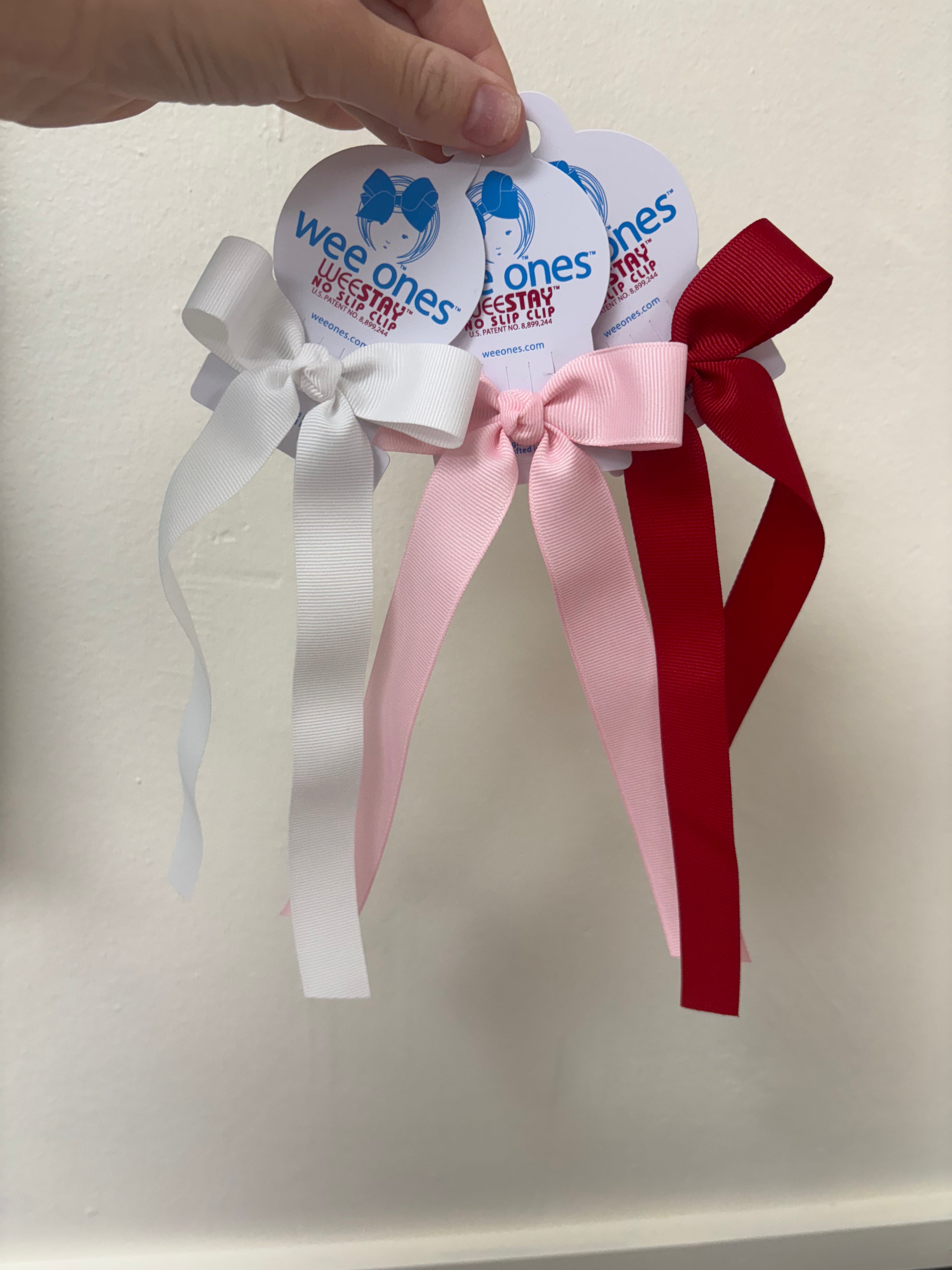 WEE ONES GROSGRAIN WITH STREAMER BOW