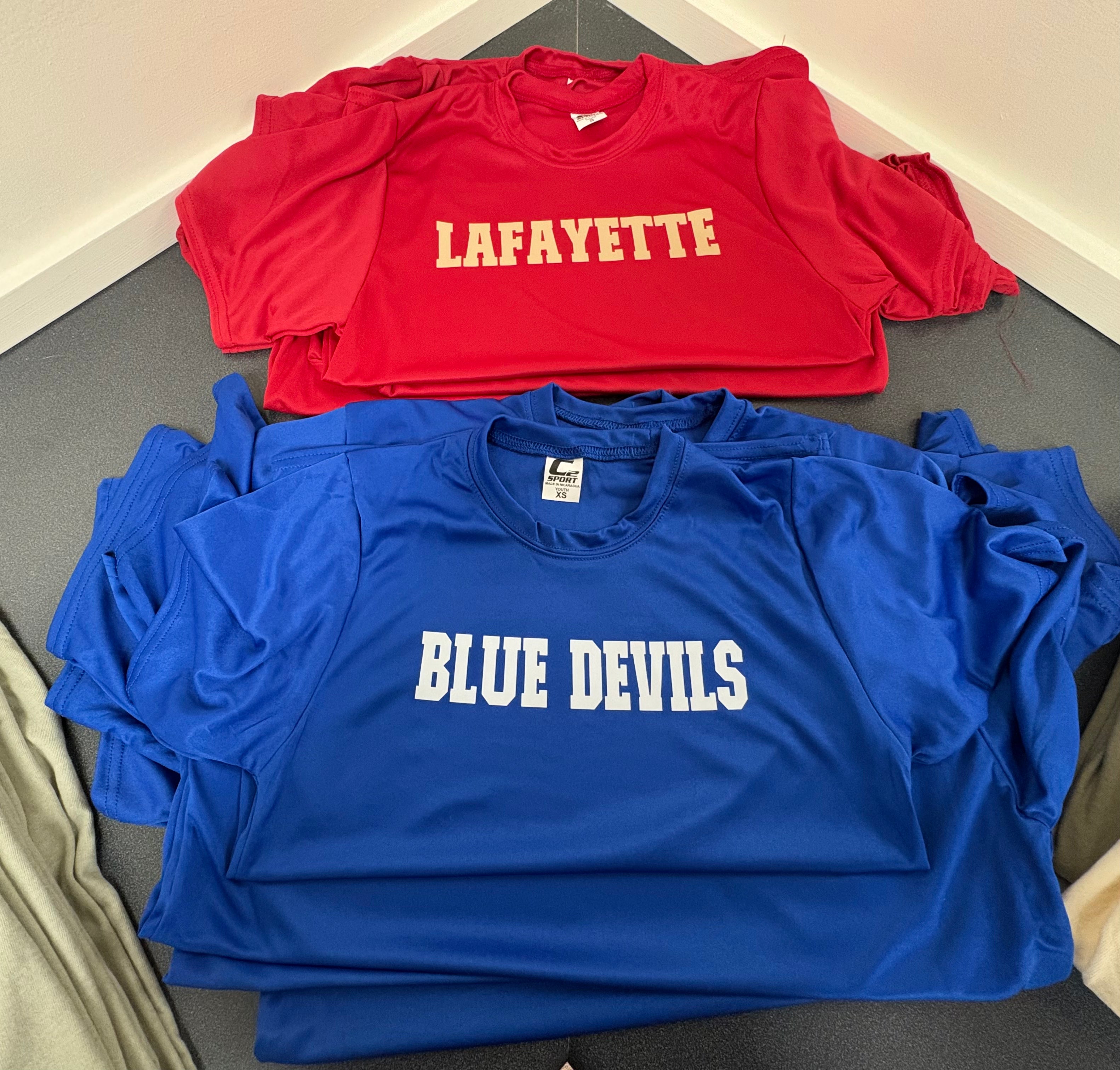 Lafayette on Red Drifit