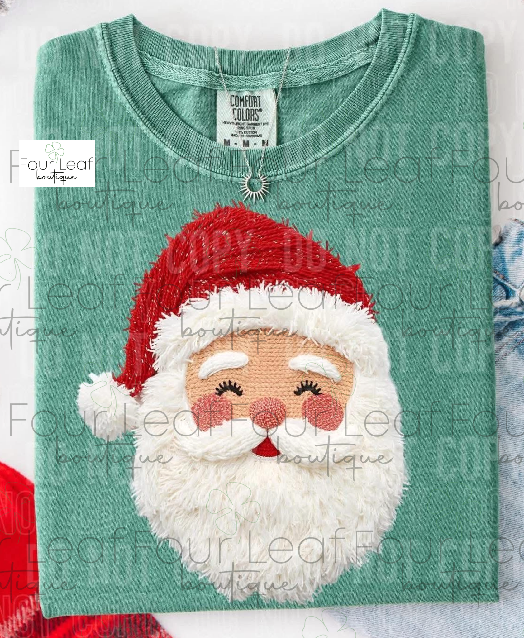 F A U X Embroidery Santa