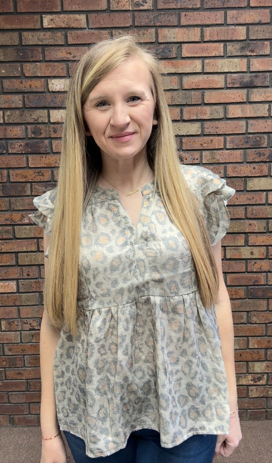 Leopard Babydoll Top