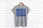 Load image into Gallery viewer, Faux glitter Blue Devils
