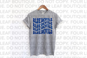 Faux glitter Blue Devils