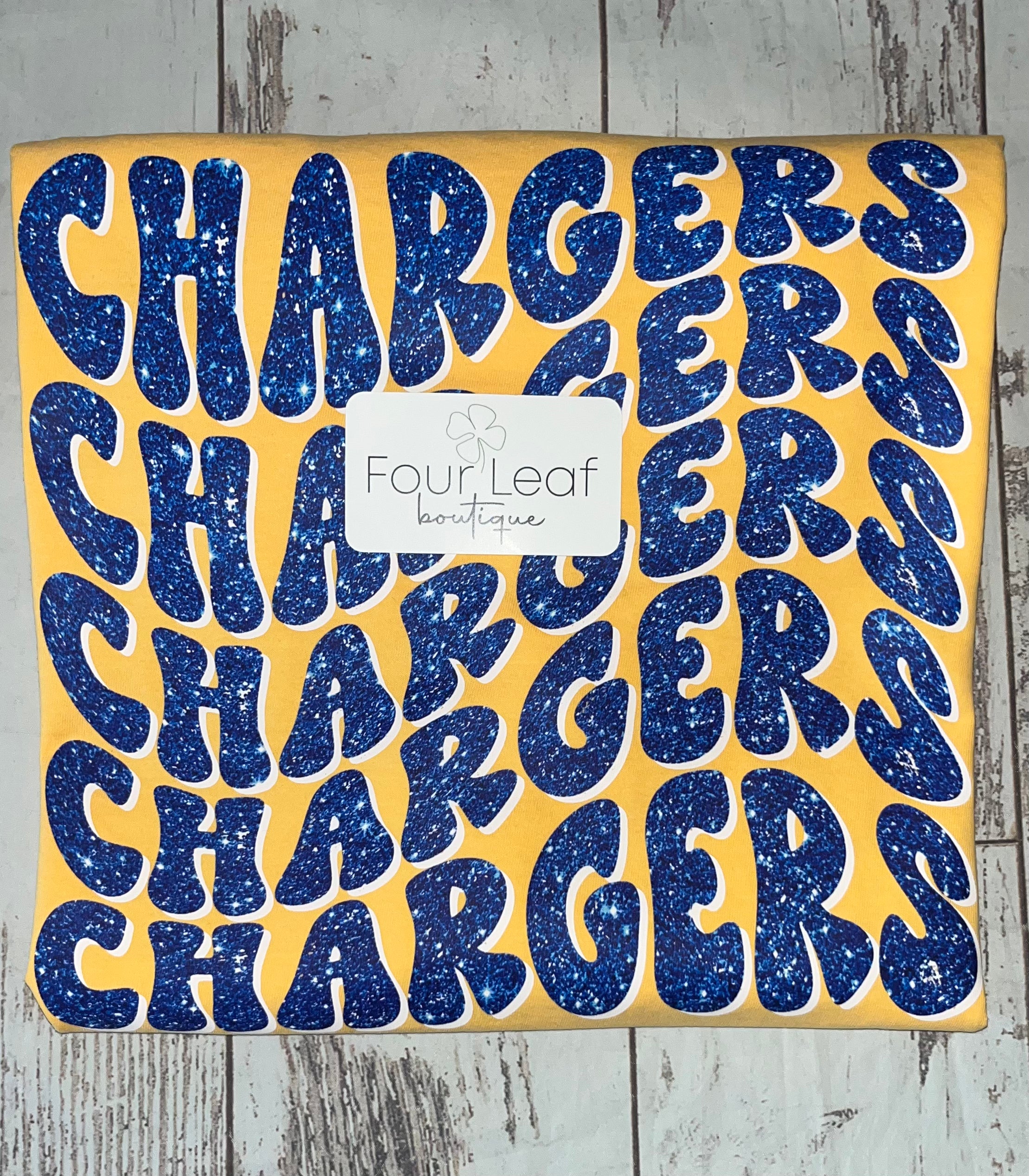 FAUX GLITTER CHARGERS