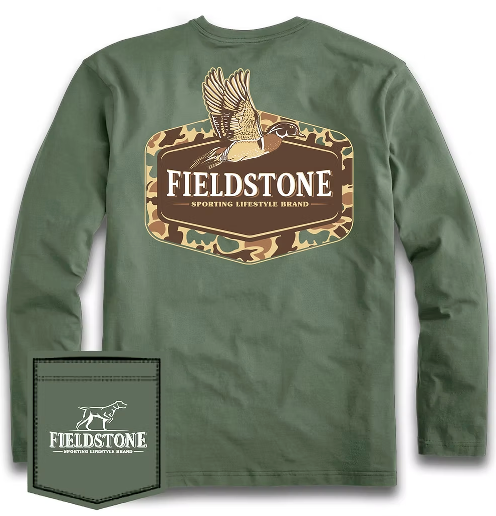 Camo Wood Duck LONG sleeve tee