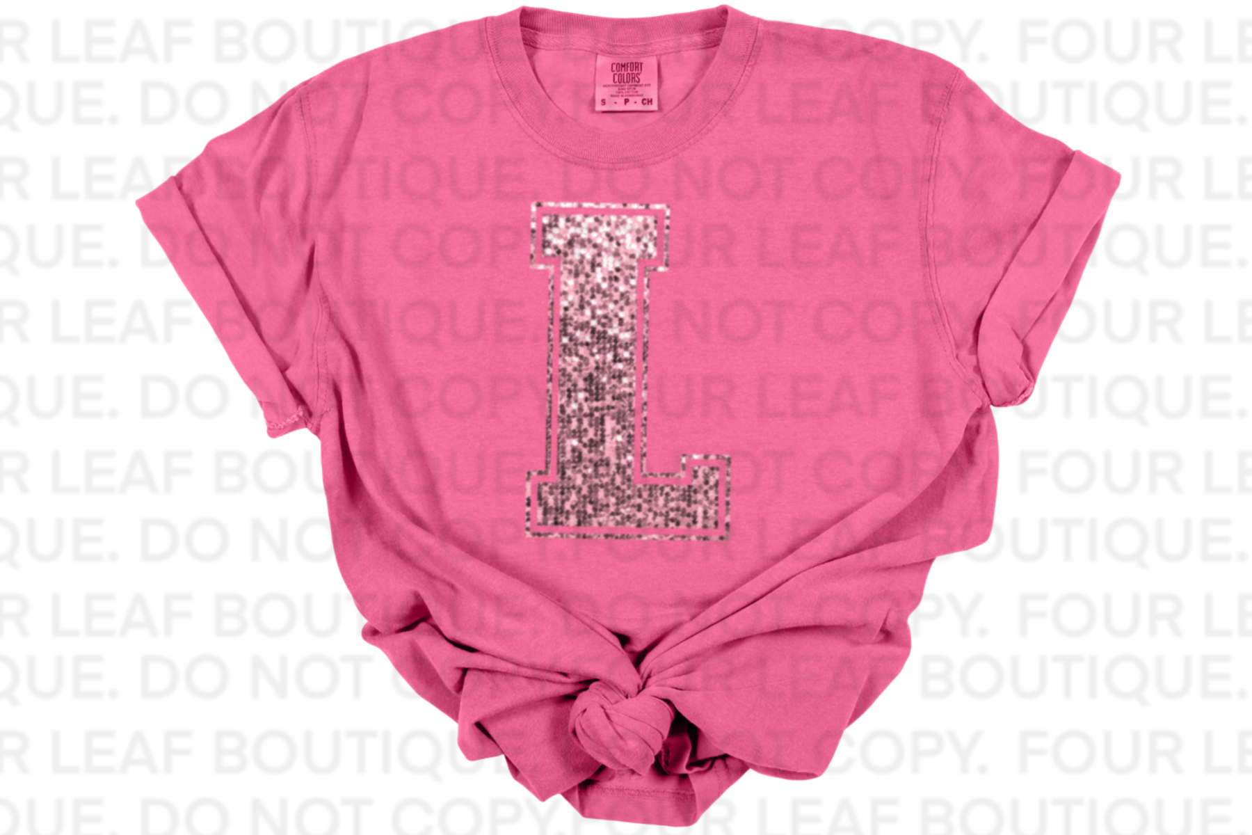 FAUX sequined L. PINK. COMFORT COLOR LISTING.