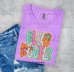 Load image into Gallery viewer, Colorful Blue Devils on Neon/  Short Sleeve
