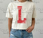 Load image into Gallery viewer, Distressed L on Boxy Tee
