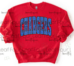 Load image into Gallery viewer, Chargers Polka Dots on Red
