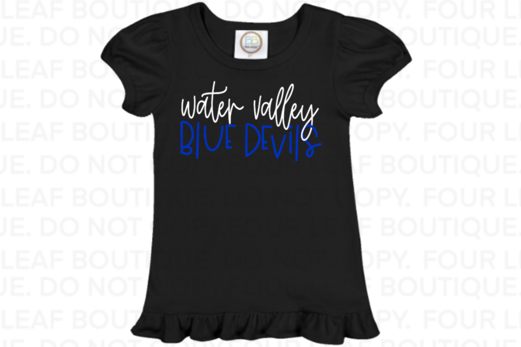 Blue Devils Black Ruffle Shirt: Infant, Toddler, and Youth