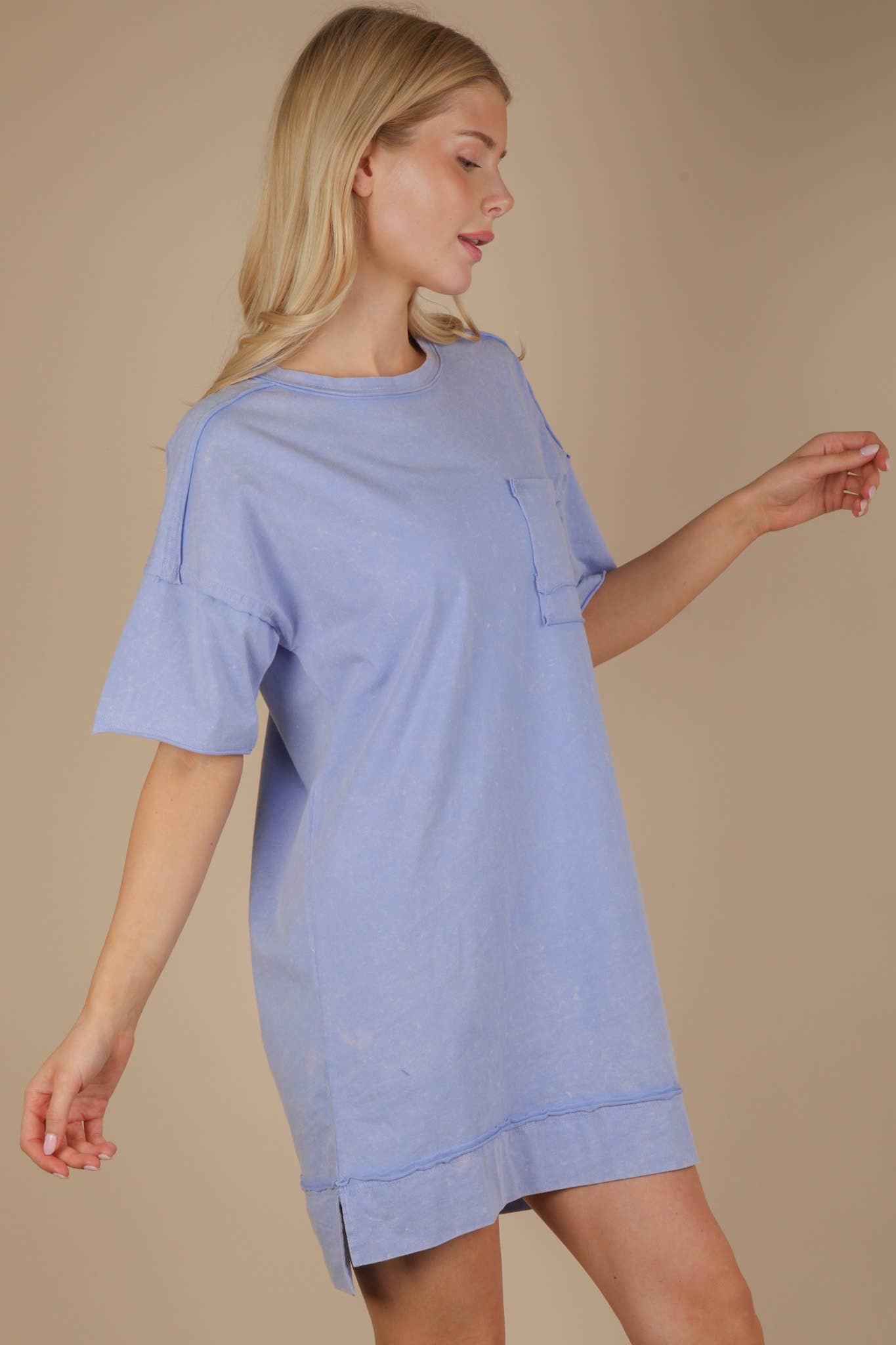 Oversized Mineral Dress- BLUE