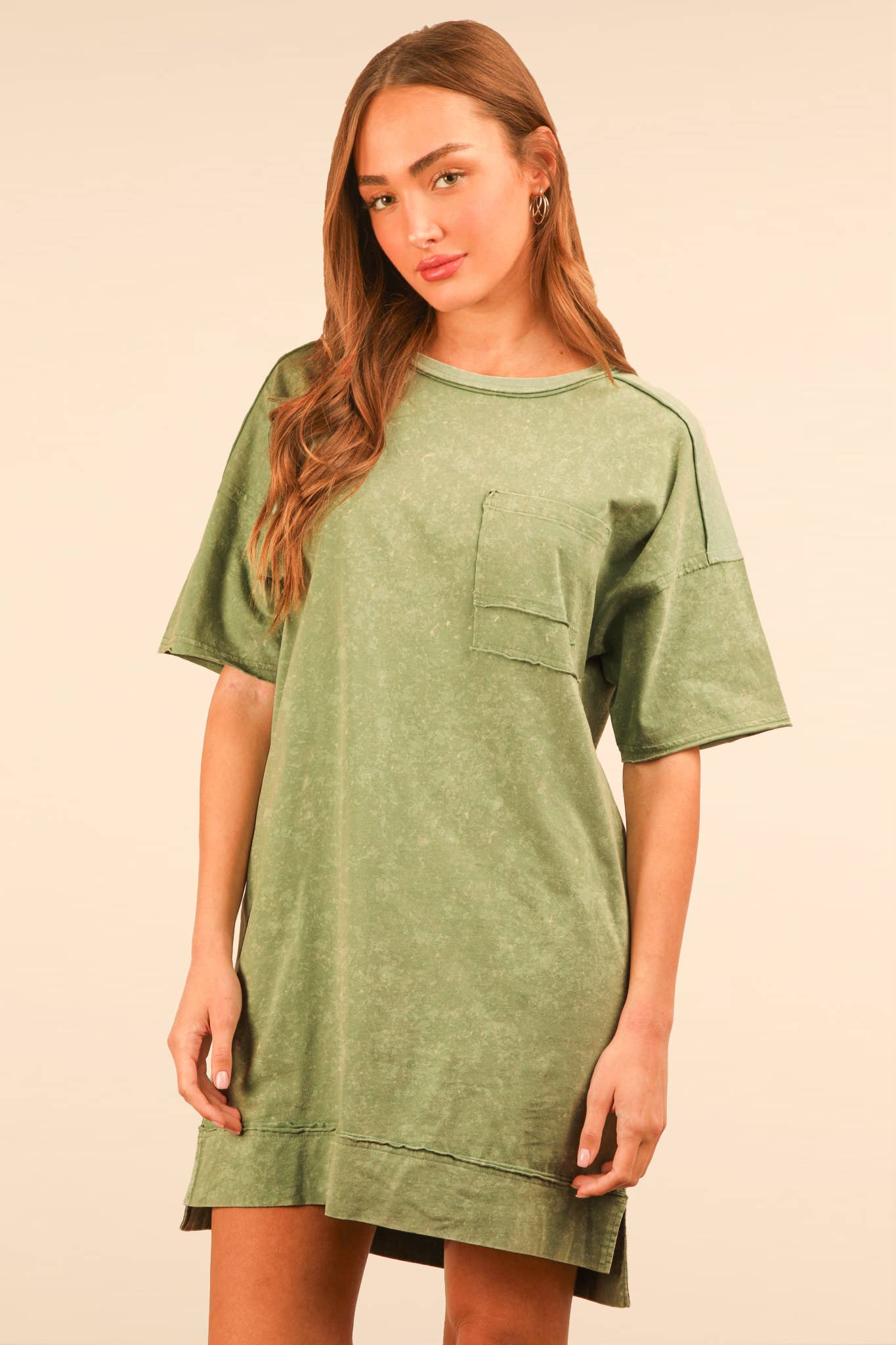 Oversized Mineral Dress- GREEN