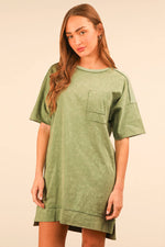 Load image into Gallery viewer, Oversized Mineral Dress- GREEN
