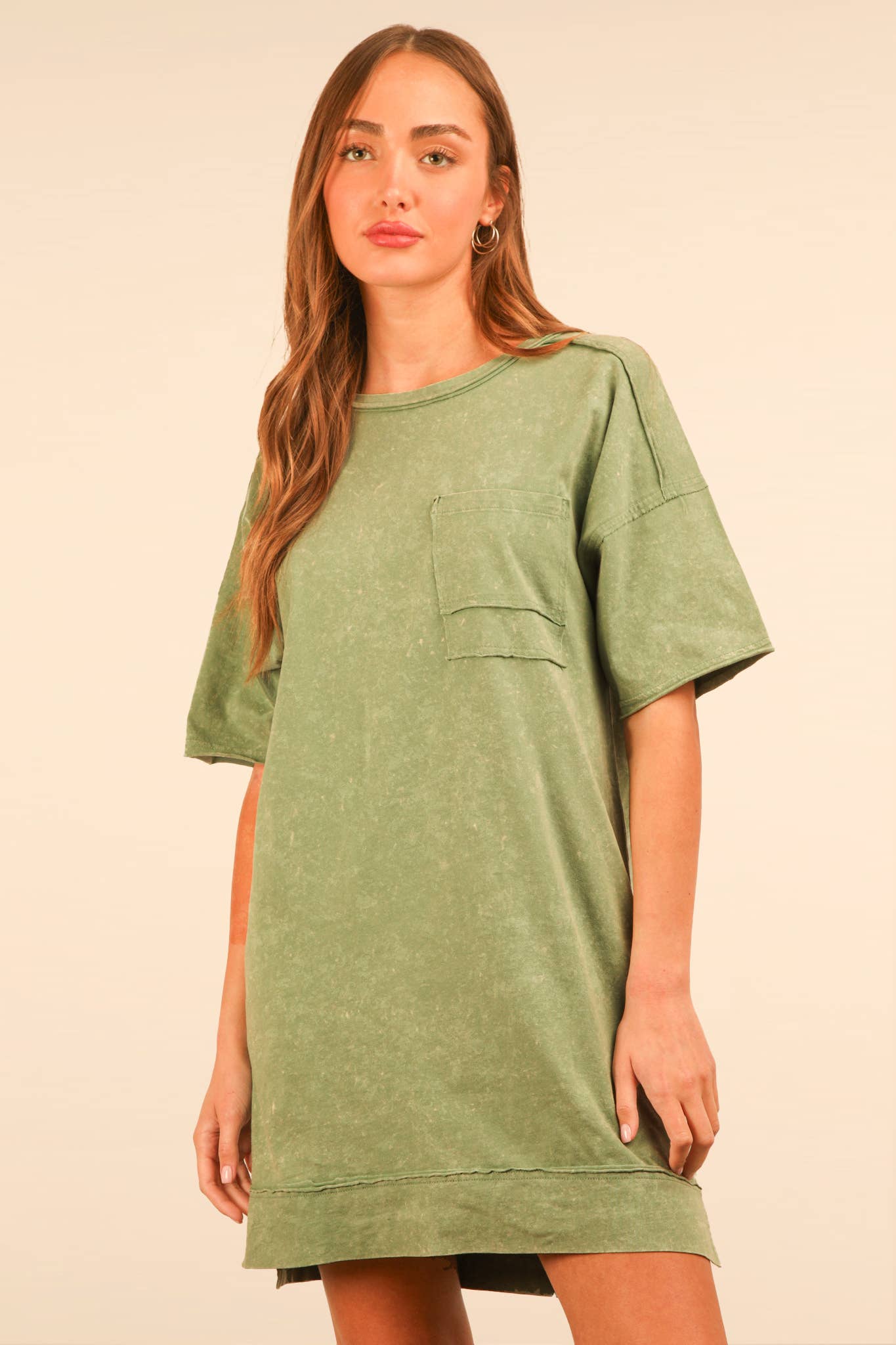 Oversized Mineral Dress- GREEN