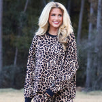 Load image into Gallery viewer, LM-WAFFLE LONGSLEEVE TOP-LEOPARD
