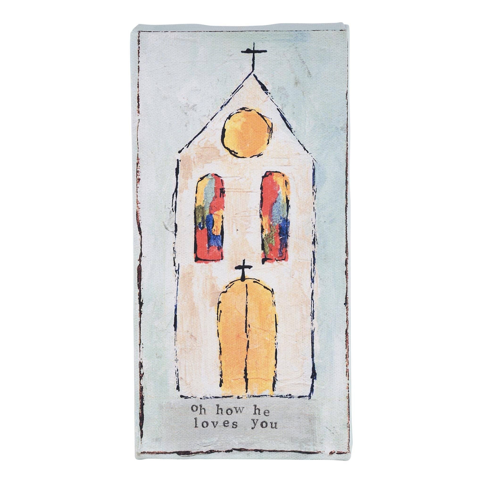 Oh How He Loves Us Church Canvas