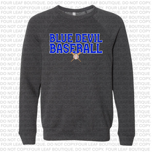 Distressed Blue Devil Baseball